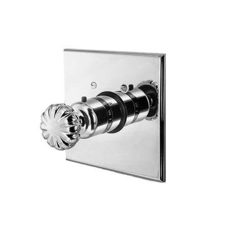 Newport Brass 3/4" Square Thermostatic Trim Plate With Handle in Satin Nickel (Pvd) 3-874TS/15S